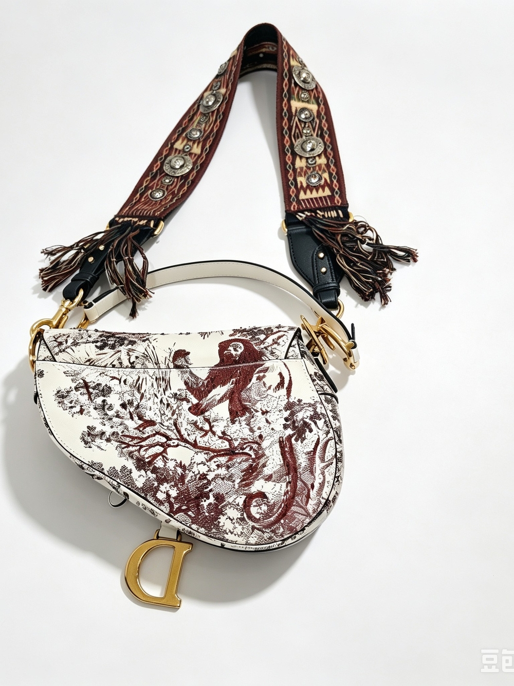 Dior Saddle Bag   Tiger Toile De Jouy Print Saddle Handbag - Picture 3 of 14